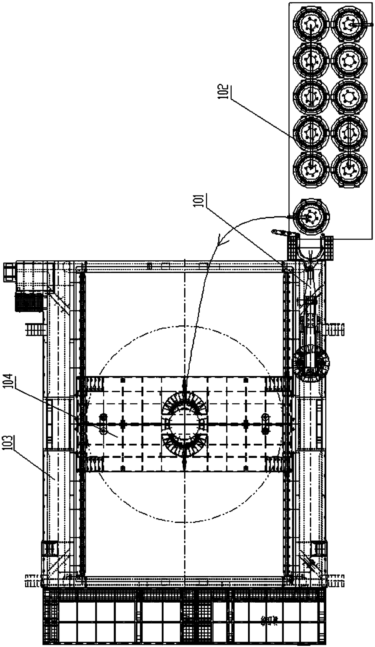 Vertical combined type tunneling system