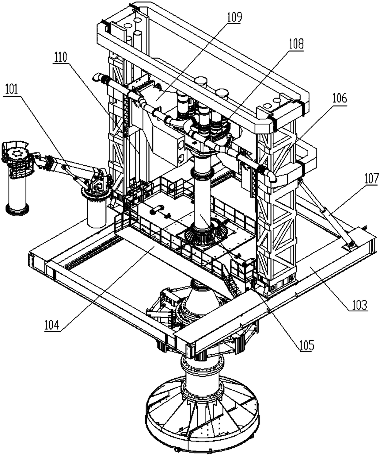 Vertical combined type tunneling system