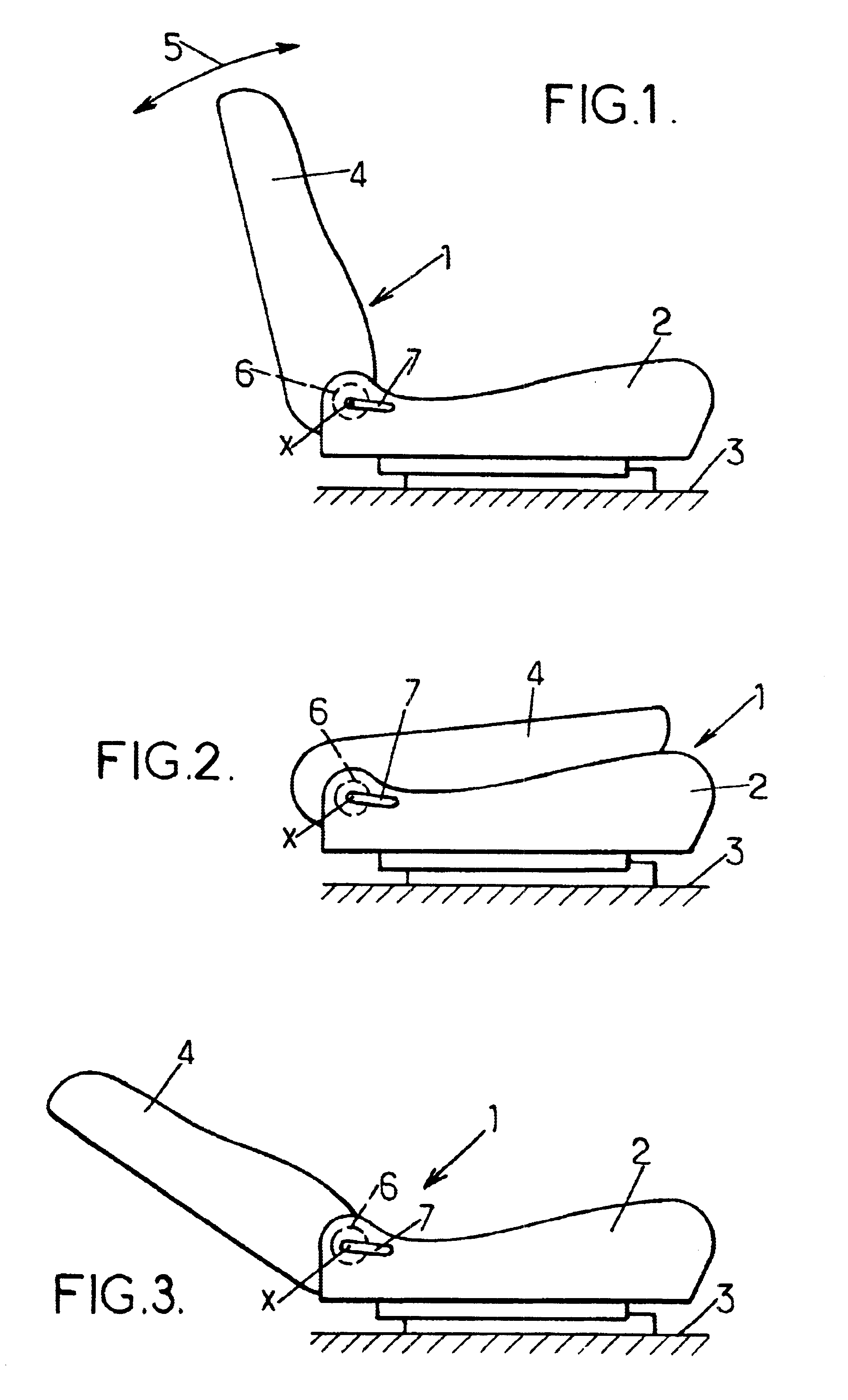 Vehicle seat including a pivoting back urged forwards by a torsion bar