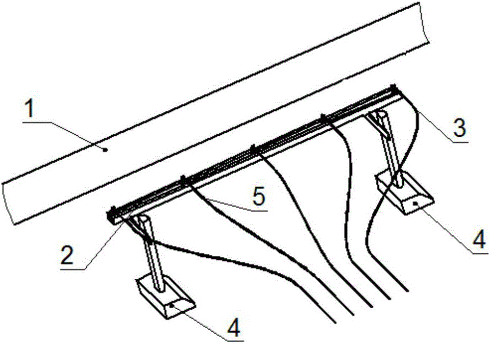 Measurement device for measuring temperature field of vehicle vent pipe