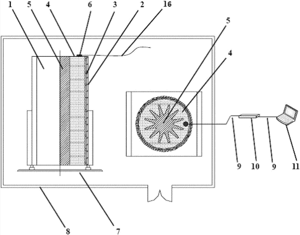 Method for rapid on-line monitoring of optimum cure point of solid propellant, and sensor