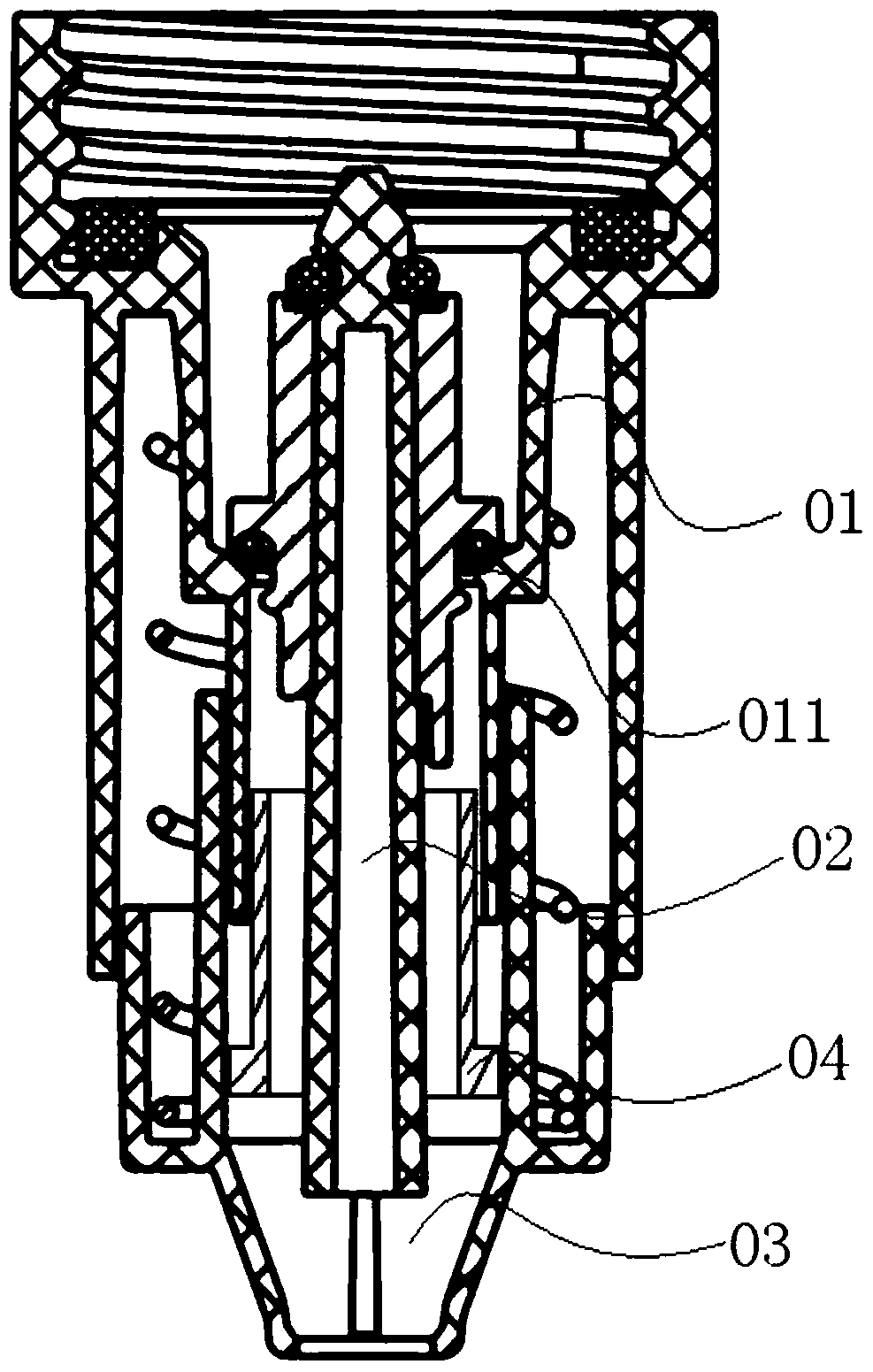 A reverse suction drinking water switch