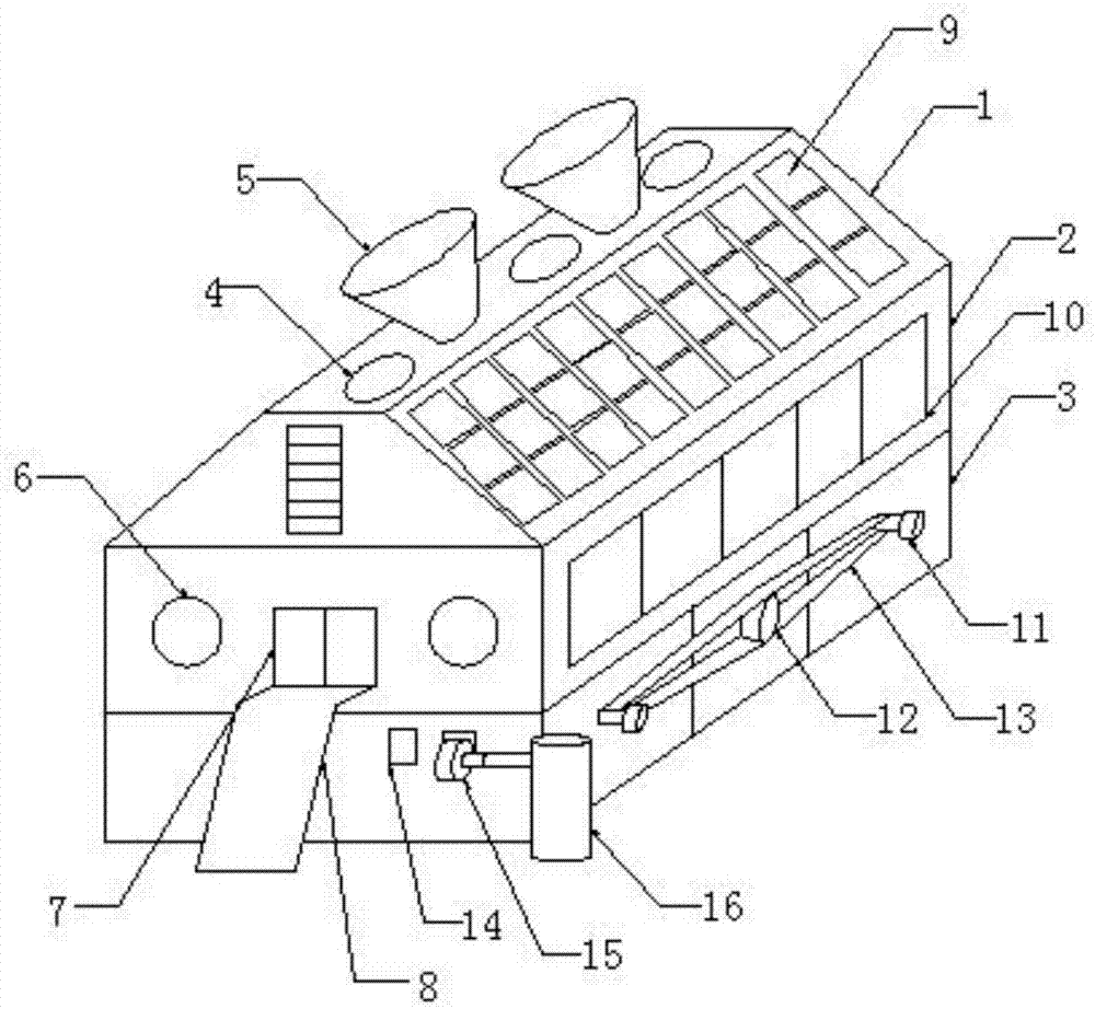 High-bed fermentation-type pig raising system device