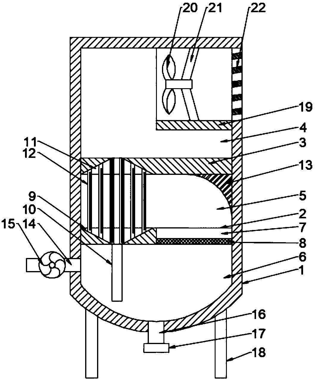 Dust removal device used for factory processing workshop based on electrostatic dust removal technology