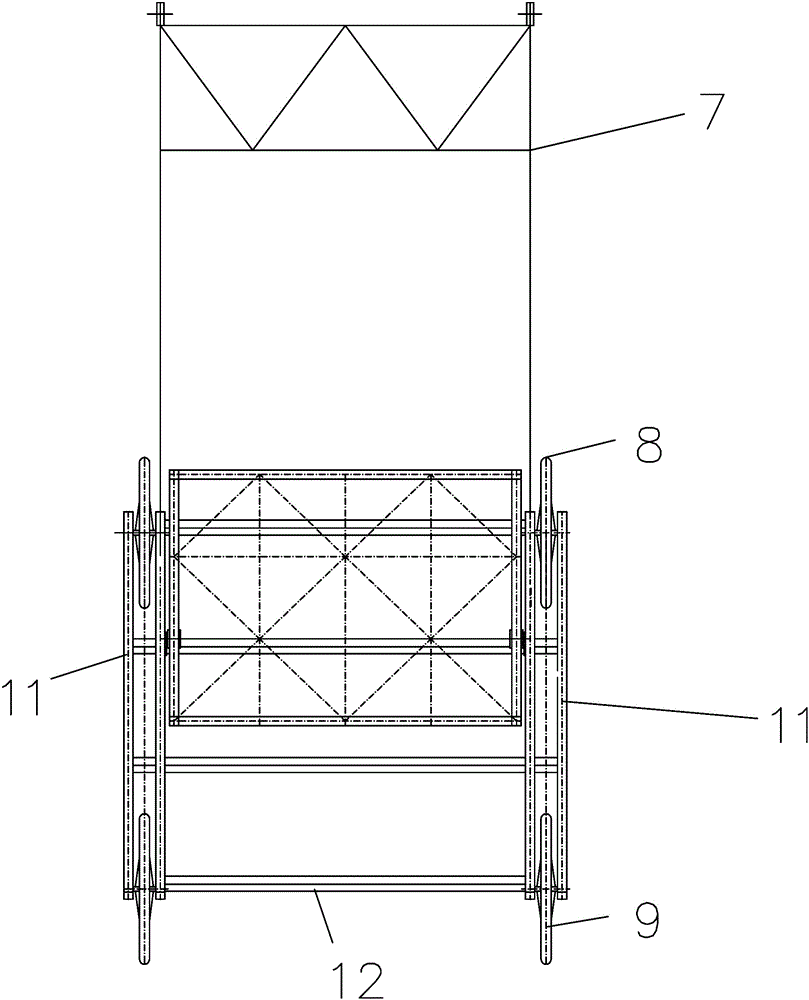 Screw type self-balancing operation platform for side slope construction