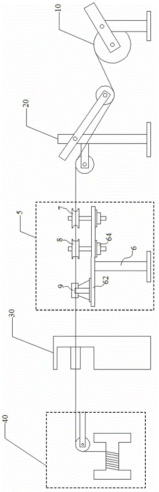 Efficient cabling device for semicircular communication power lines