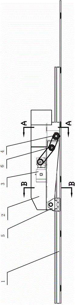 Downward running mechanism of liftable, rotary and movable stereoscopic parking equipment