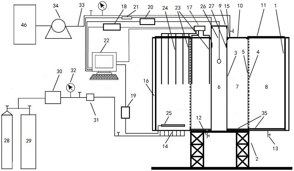 Hydrate/ice-containing low-temperature stratum well cementation simulation experiment reaction kettle