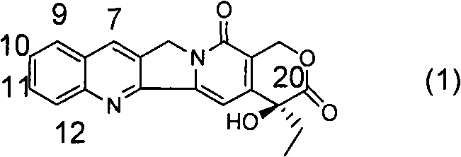 Method for synthesizing key intermediate for preparing camptothecine compounds