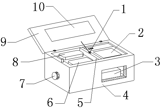 Energy-efficient management box for reading card and checking in