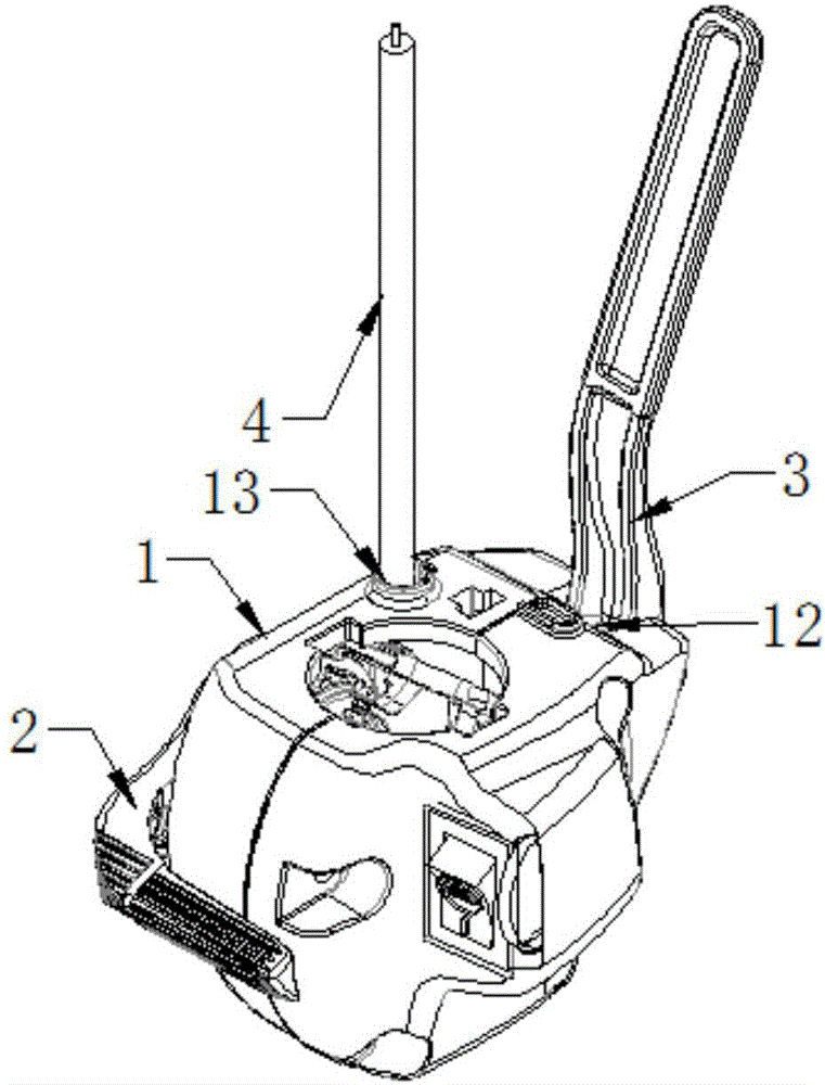 Accelerator operation handle device for engineering machinery