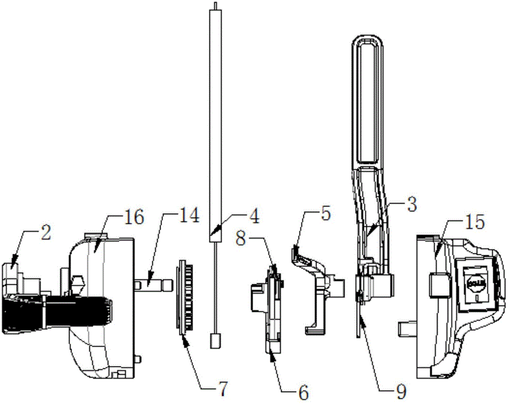 Accelerator operation handle device for engineering machinery