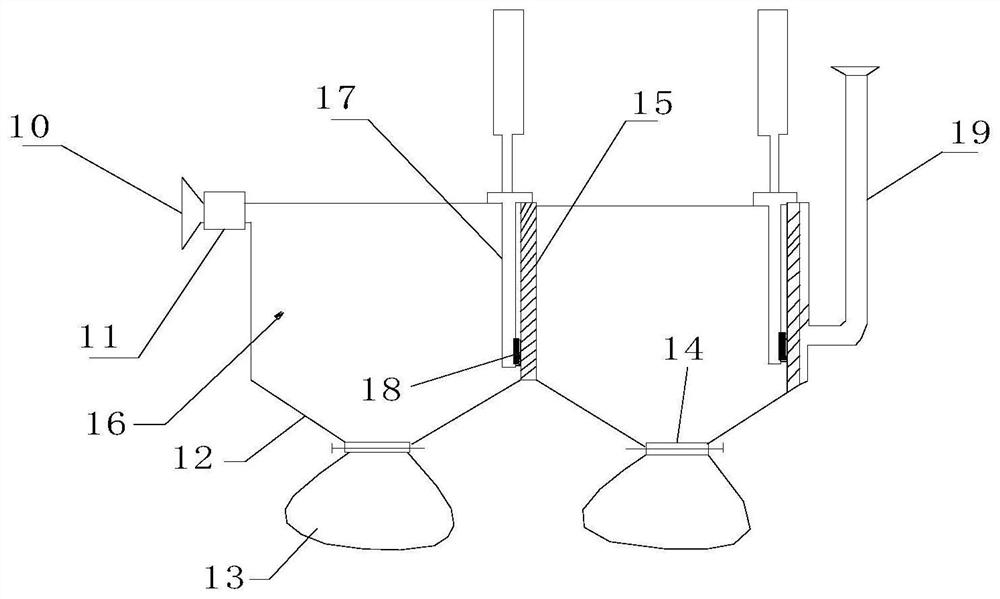 Dust removal device and dust removal method for granary discharging process