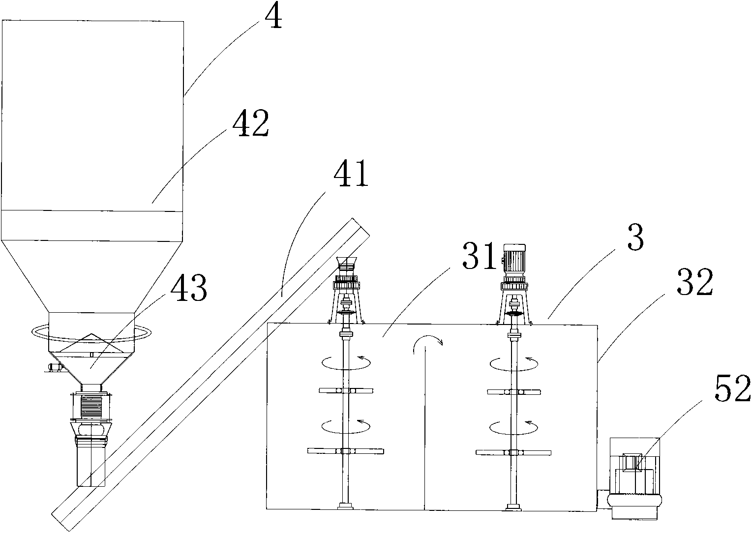 Dewatering agent mixing device suitable for sludge rapid dewatering system