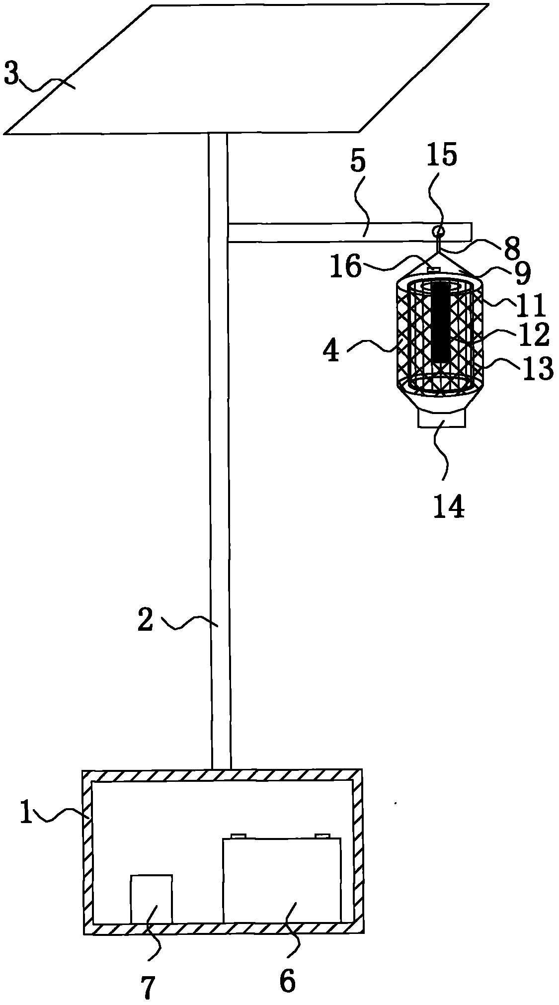 Solar insect-killing lamp