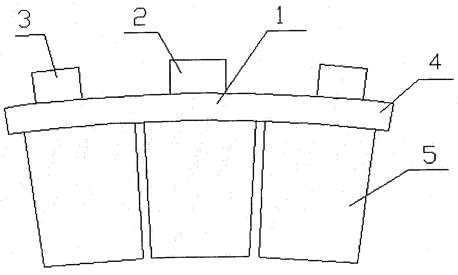 Powder metallurgical brake shoe for railway locomotive