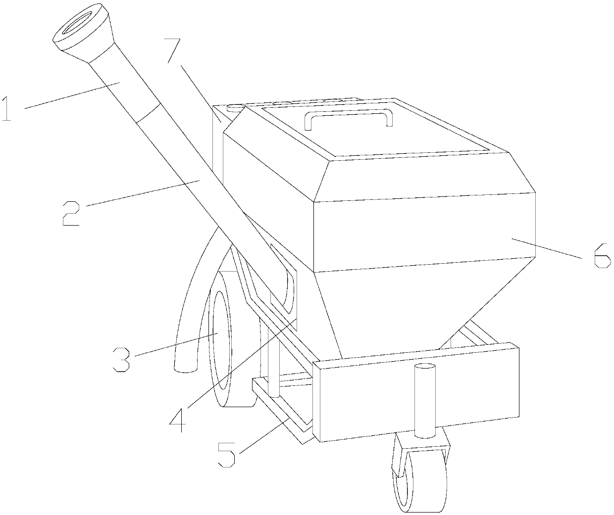 Grass carp static farming food provisioning apparatus with function of enlarging food provisioning areas by means of pressurization