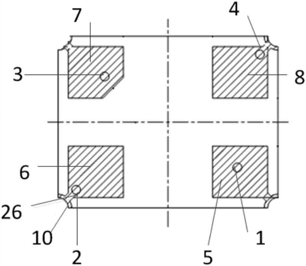 SMD quartz crystal resonator processing method and resonator thereof