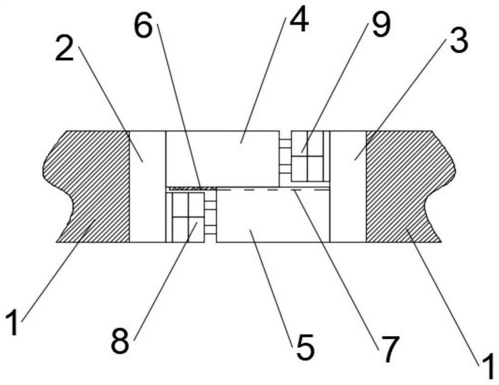 A contact rail telescopic connector without expansion joints