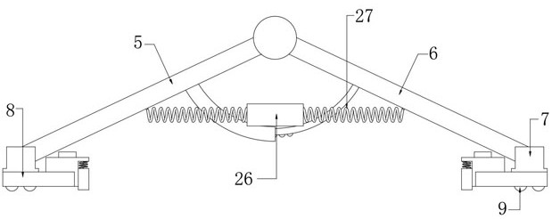 A printing flattening device for textile fabrics