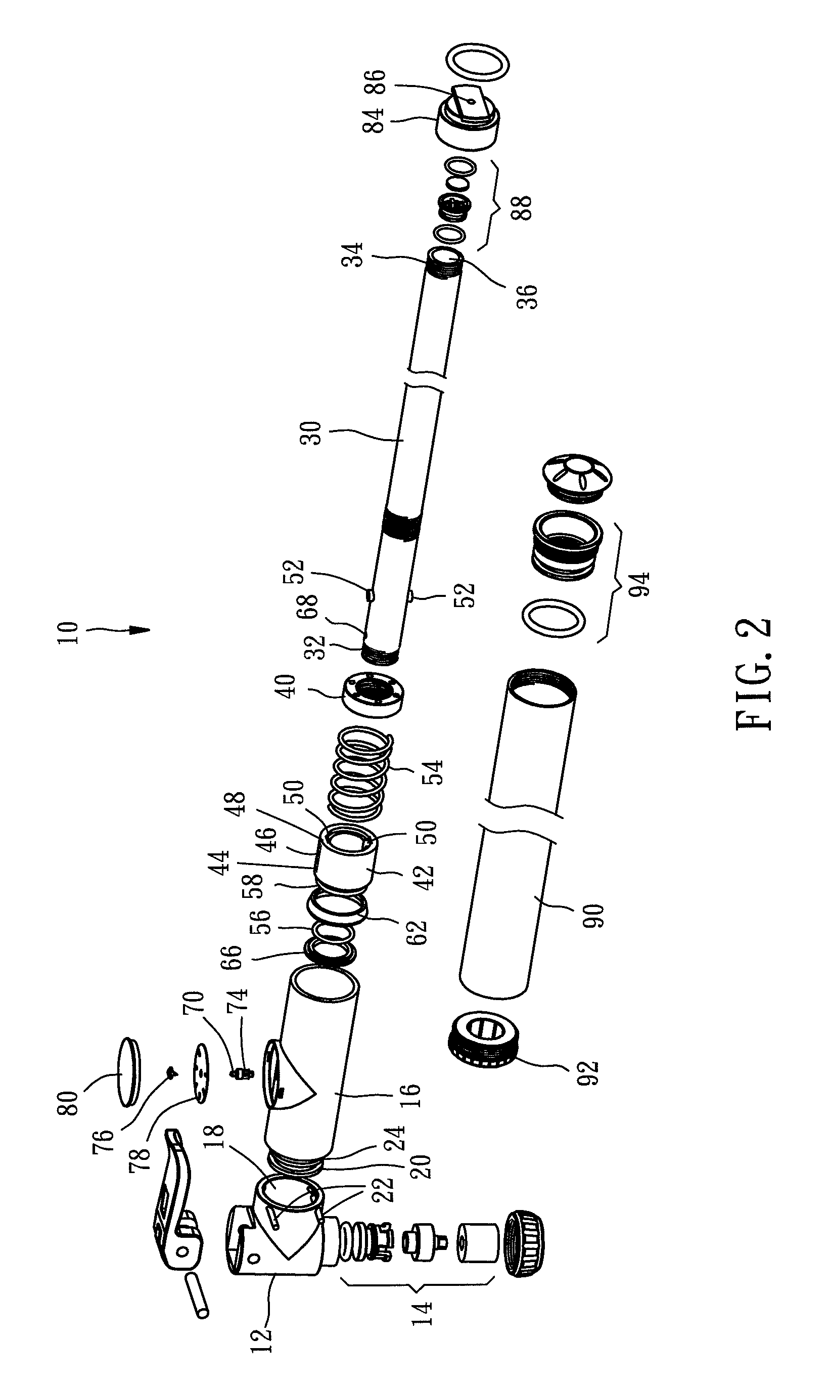 Air pump pressure gauge