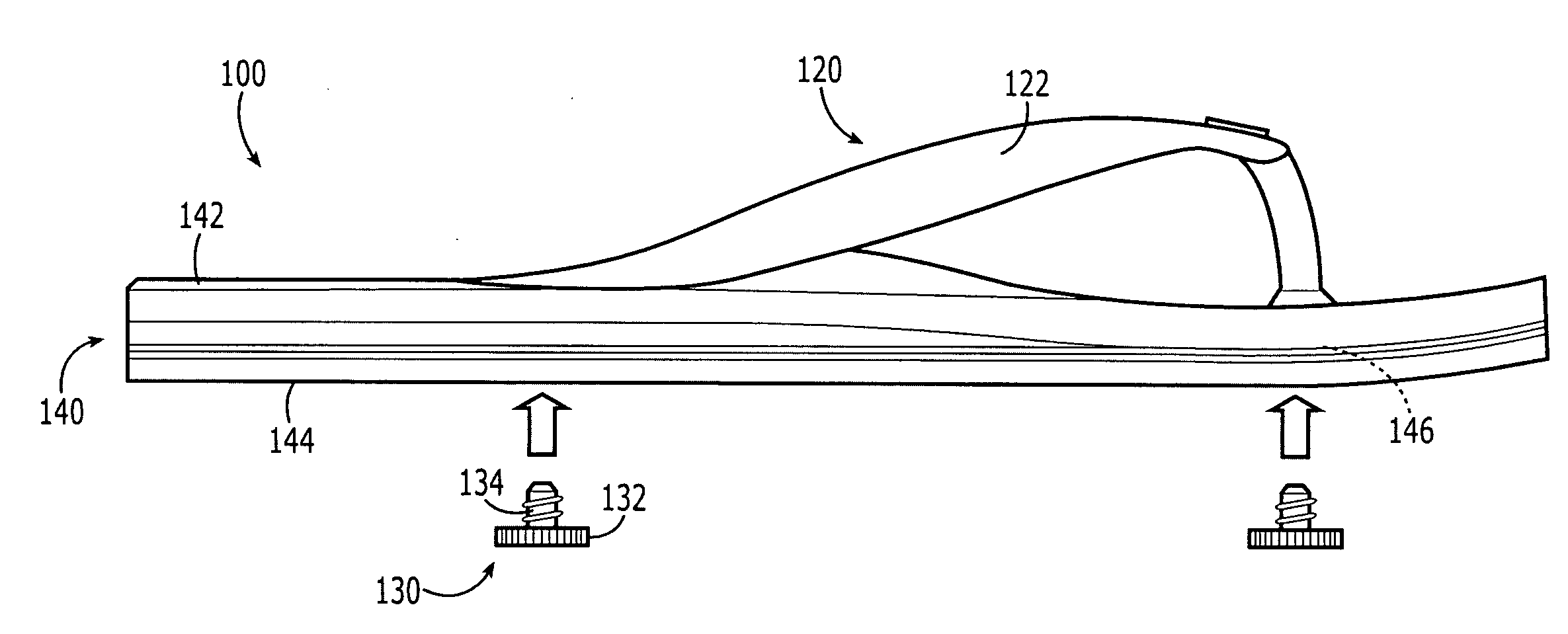 Modular open-toe footwear retaining system