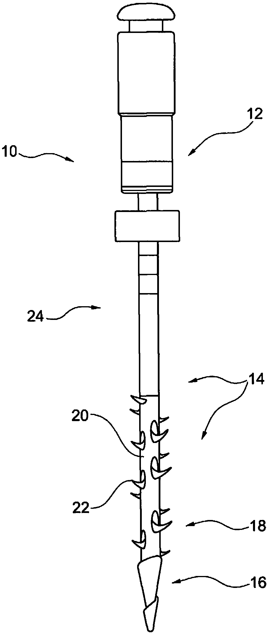 Medical device for removing tooth fragments