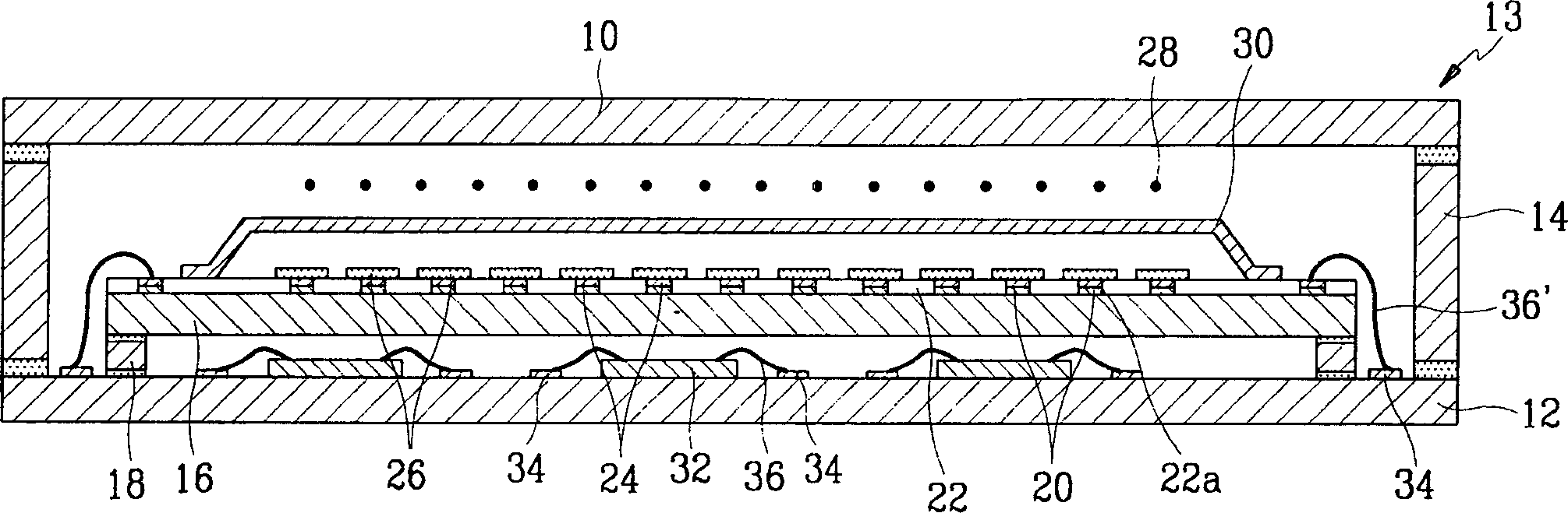 Built-in-chip vacuum fluorescent display