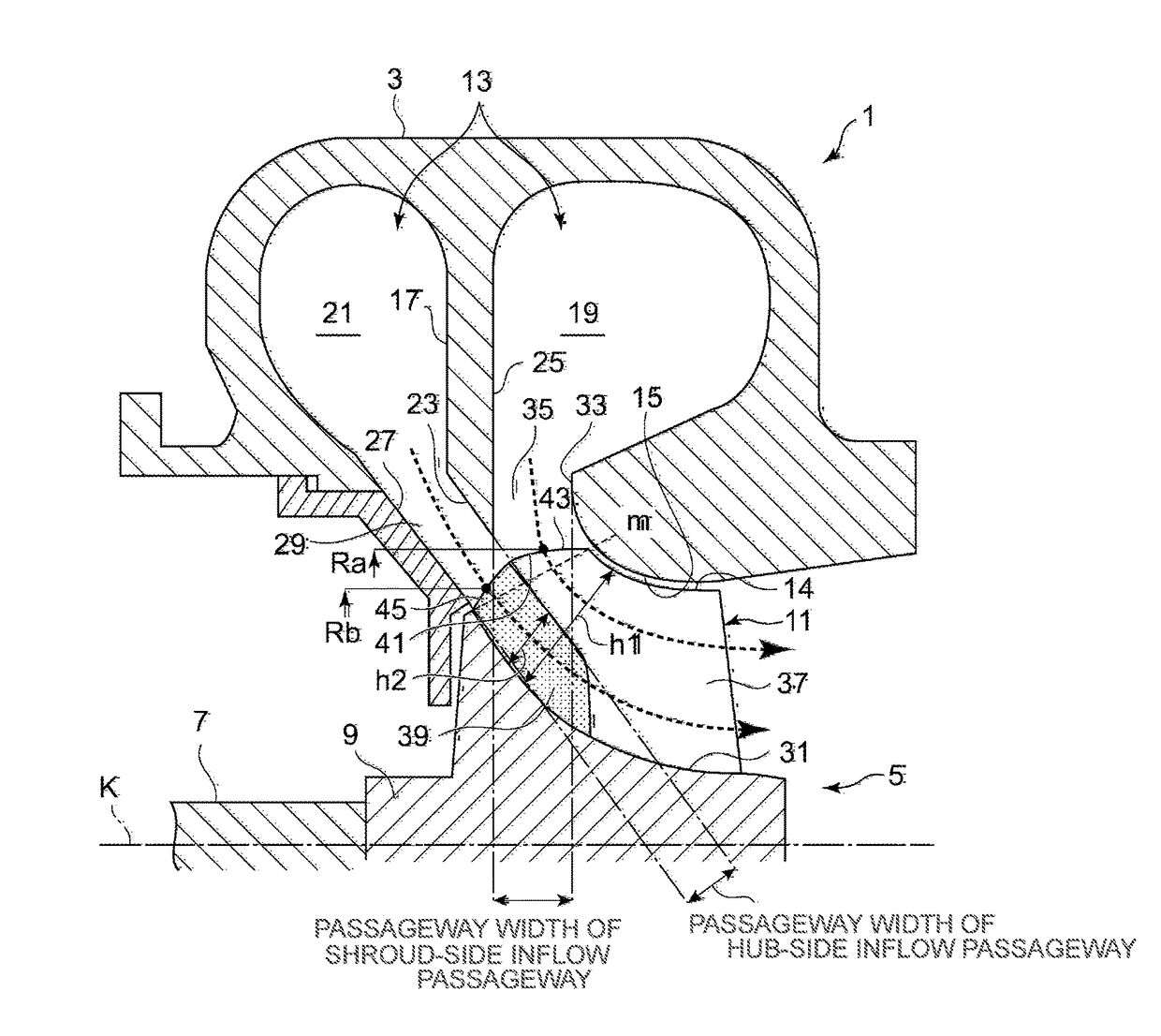 Mixed flow turbine