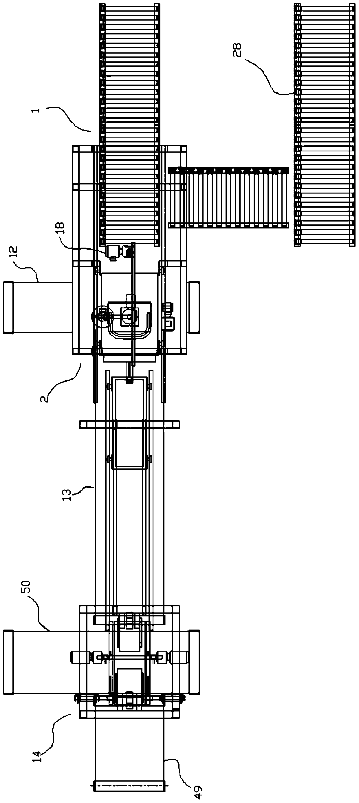 Tobacco leaf cutting device and method for automatic feeding and unpacking