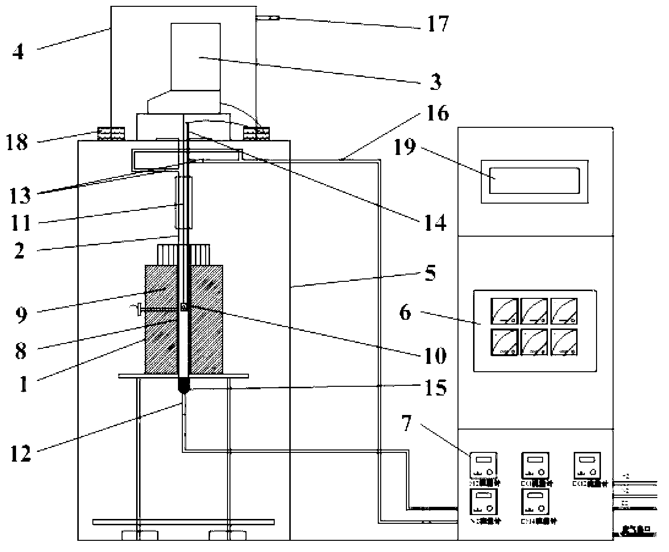 Testing apparatus for research on reducibility of single-particle iron ore