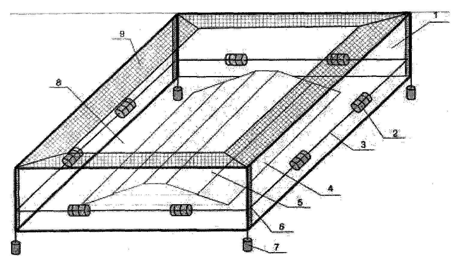 Functional aquaculture net cage for yellow pond turtle