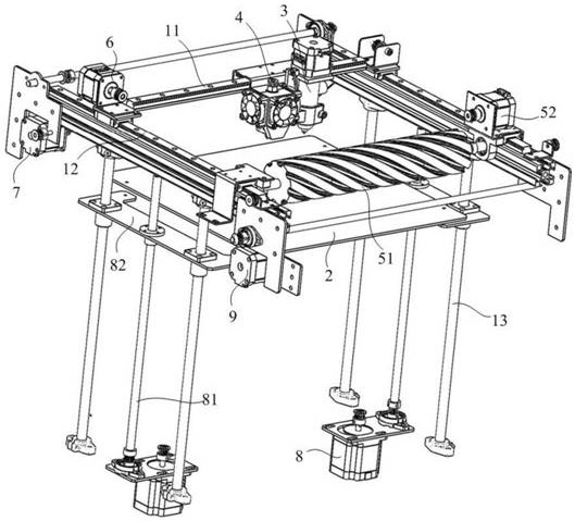 3D printing device and printing method for embedded circuit products