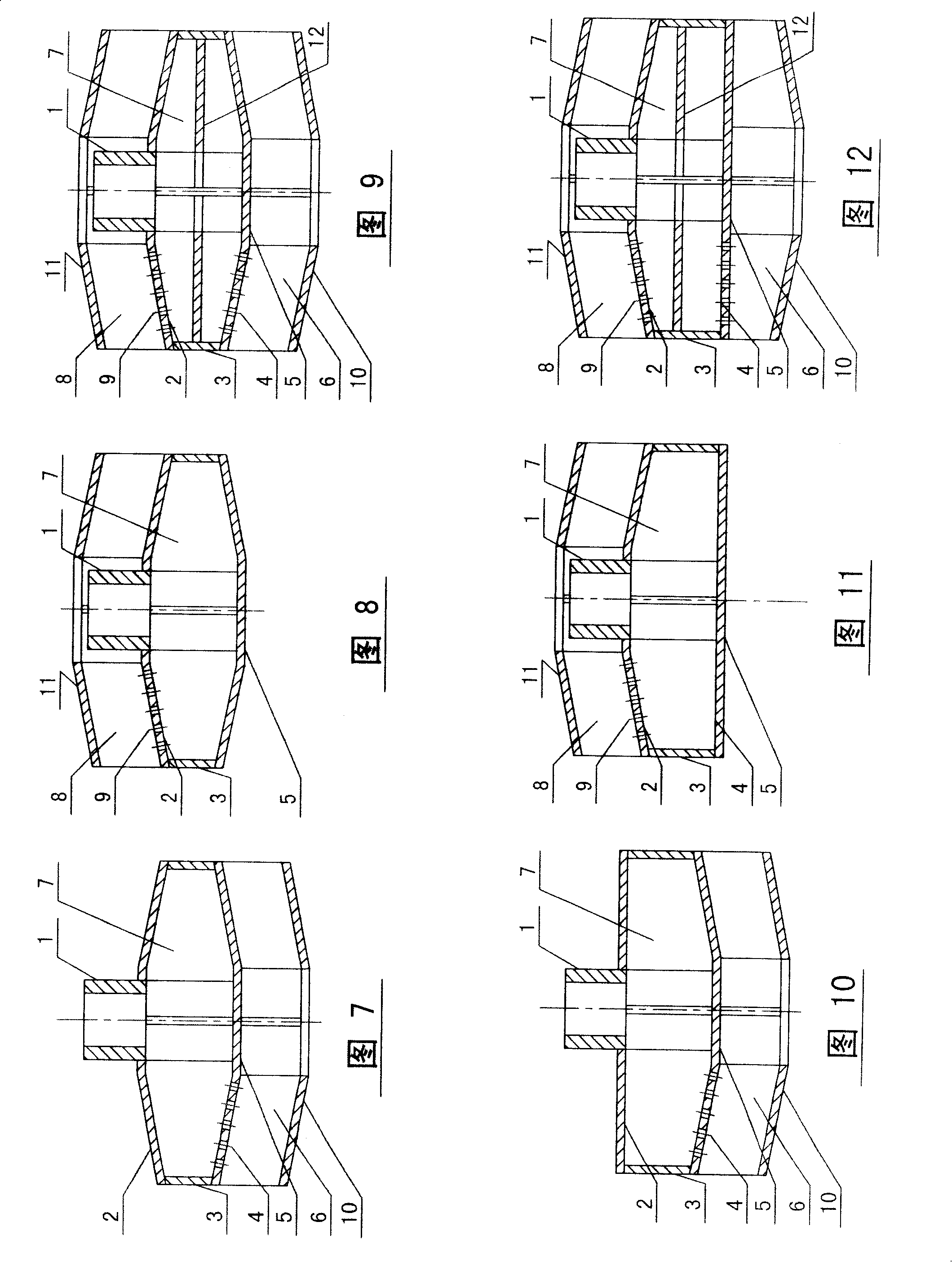 Self-suction gas-liquid mixing impeller