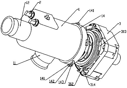 Integrated heating pump for dish washing machine