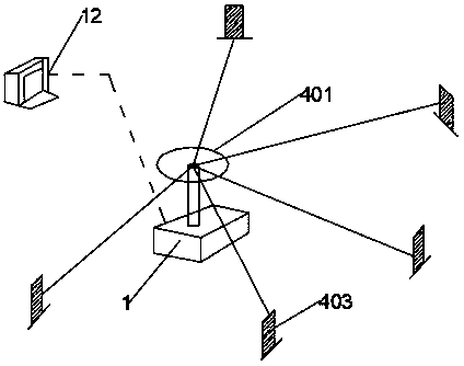 Laser positioning device and for laser guiding trolley and driving method of laser positioning device