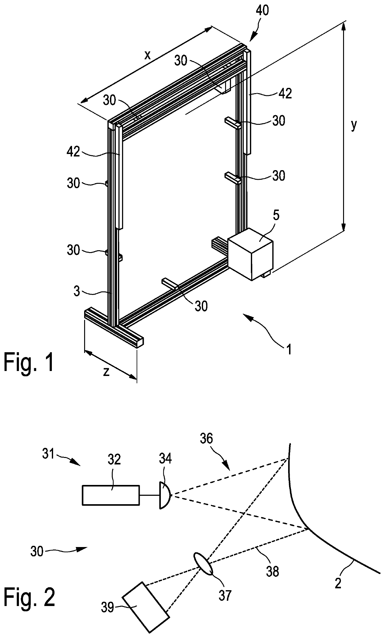 Method for referencing a plurality of sensors and associated measuring device