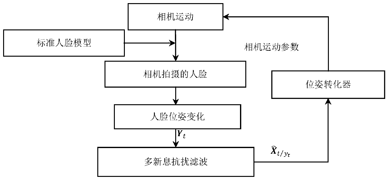 Multi-innovation anti-interference filtering method in face pose cooperative system