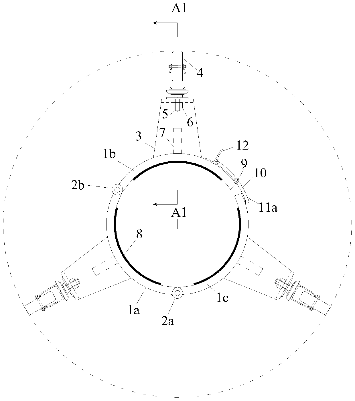 Device and method for grouting and water-blocking borehole correction in limestone section of subway tunnel in karst area