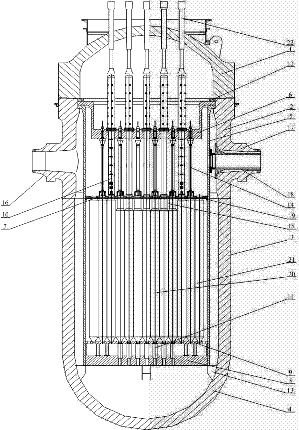 Tube-plate double-process supercritical water cooled reactor