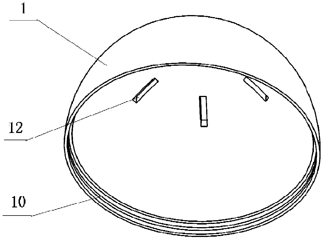 Spherical container for biological agent