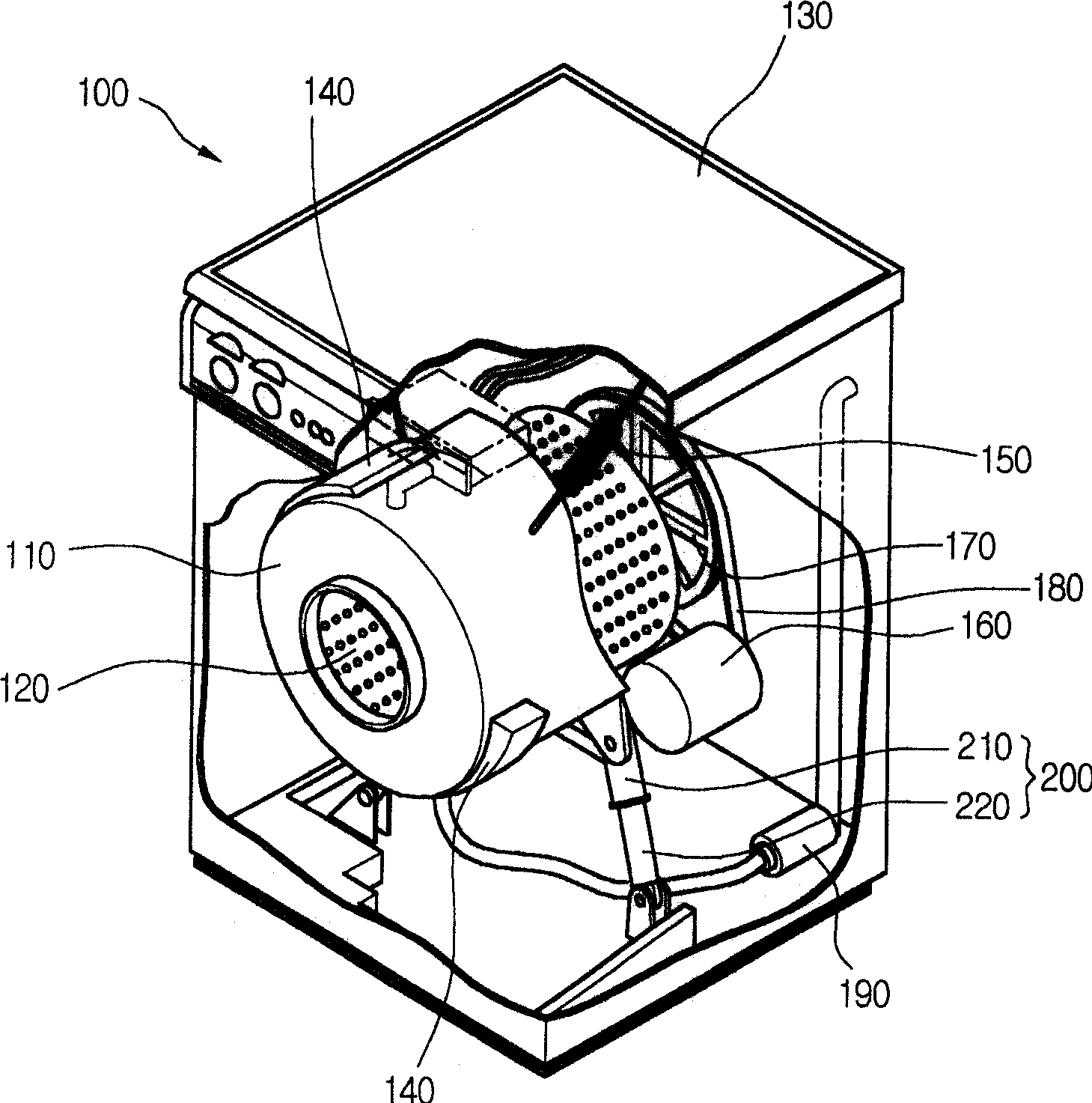 Washing machine damper structure with imbalance perceptive function