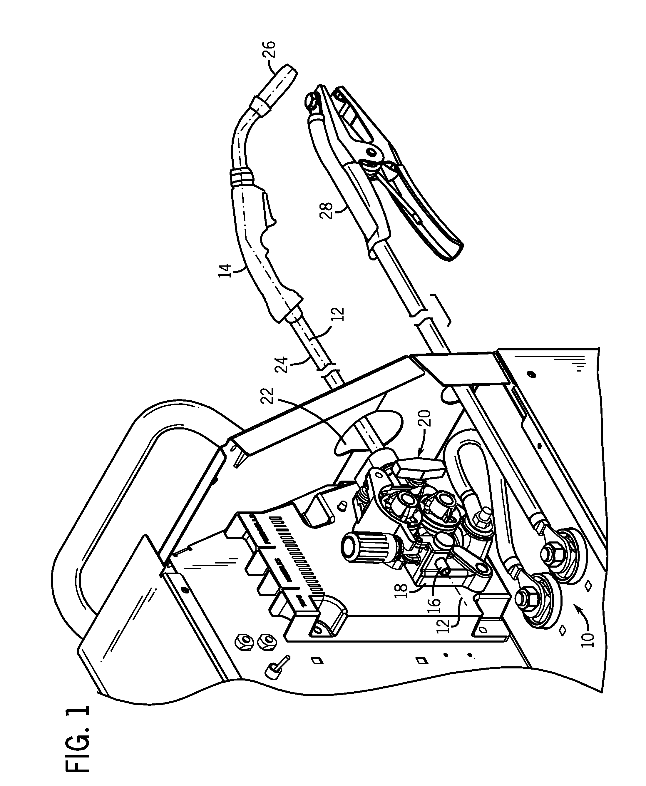 Voltage regulated DC supply circuit for a wire feed drive system