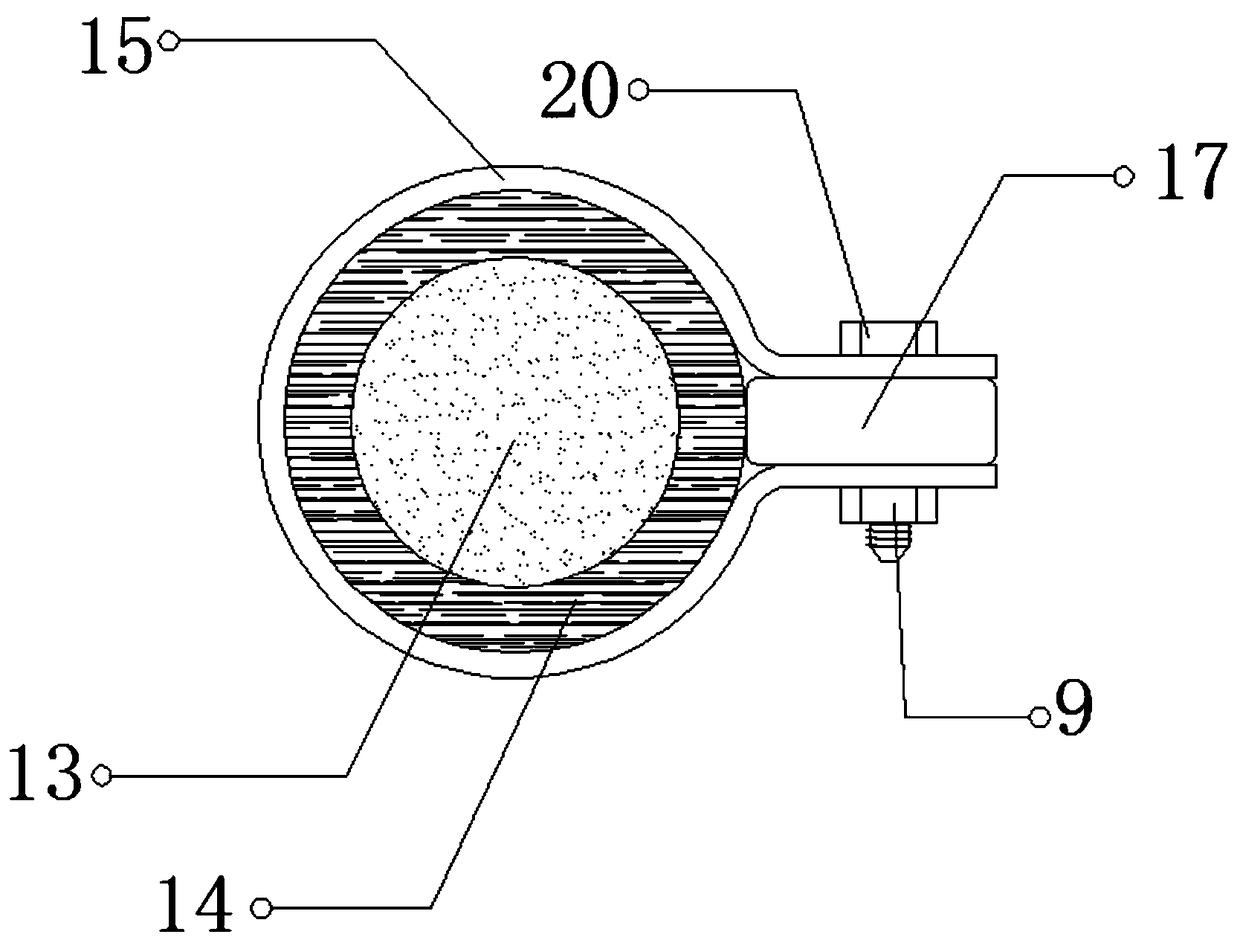 Excavator bucket tooth drilling clamping device for earth-rock construction engineering machine