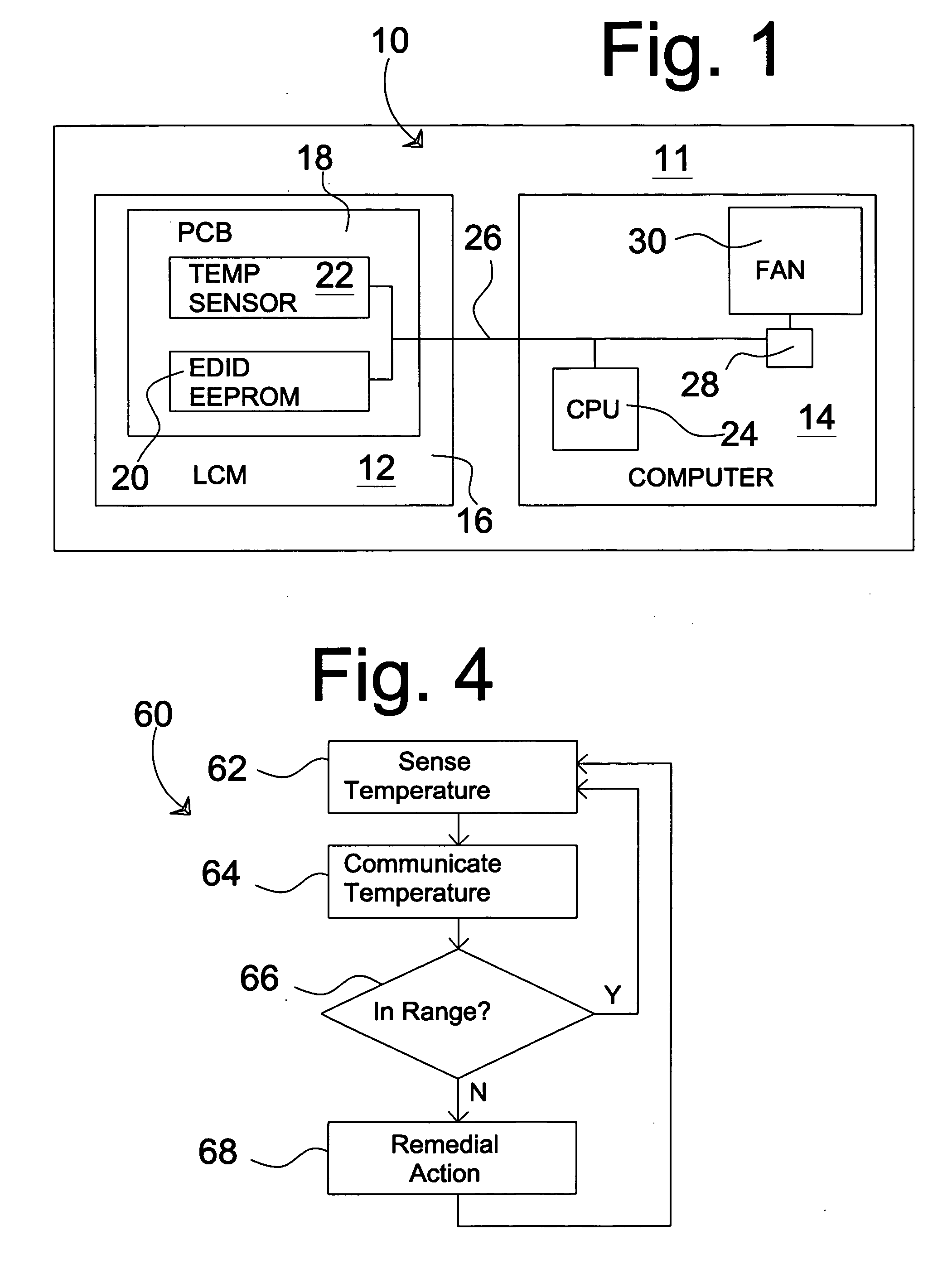 LCD module with thermal sensor integrated and its implementation