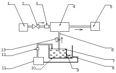 Mixed liquid blending system and blending method