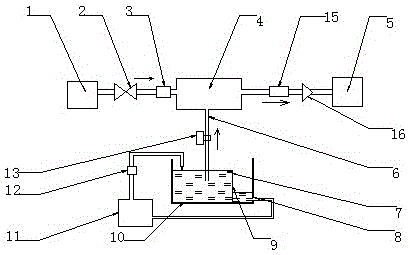 Mixed liquid blending system and blending method