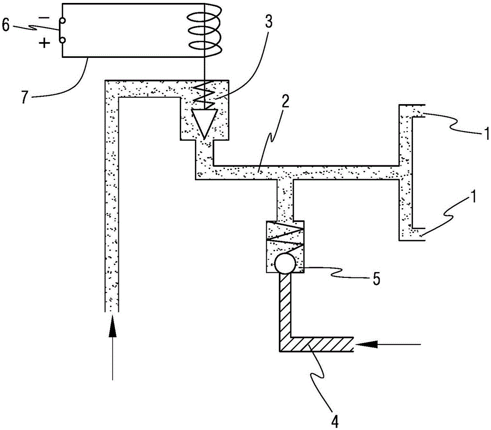 Self-locking control device used for starting electromagnetic valve