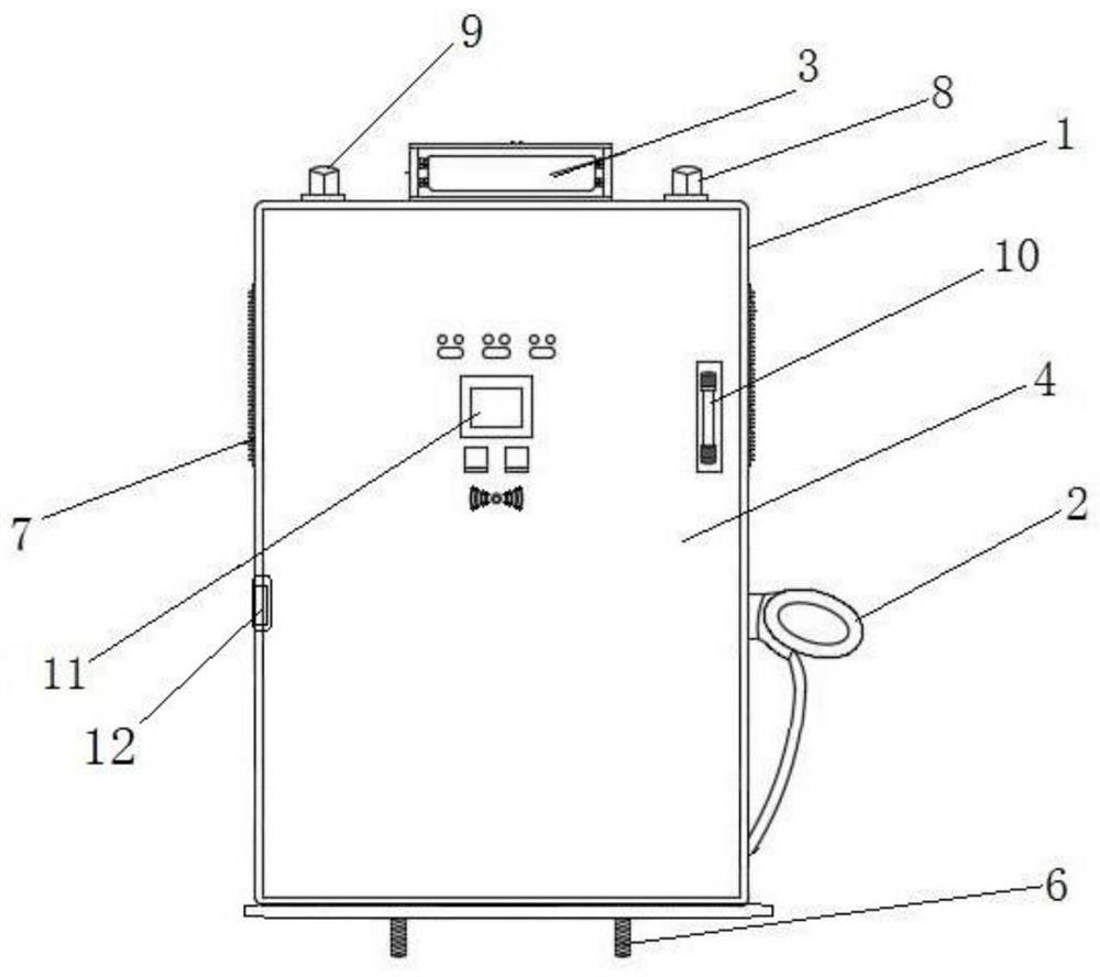 Distributed electric vehicle charging device and charging system based on mobile energy storage battery