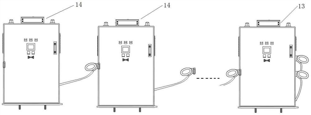 Distributed electric vehicle charging device and charging system based on mobile energy storage battery